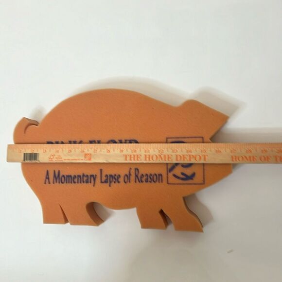 Pink Floyd A Momentary Lapse Of Reason Orange Foam Pig 17 In Wide 10 In Tall - Picture 5 of 7
